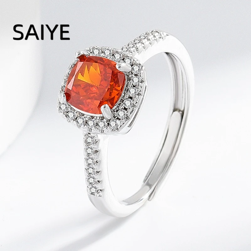 925 Sterling Silver Halo Ring for Women Cushion Cut Multi Color Cubic Zirconia Double Pave Band Wedding Fine Jewelry Gift