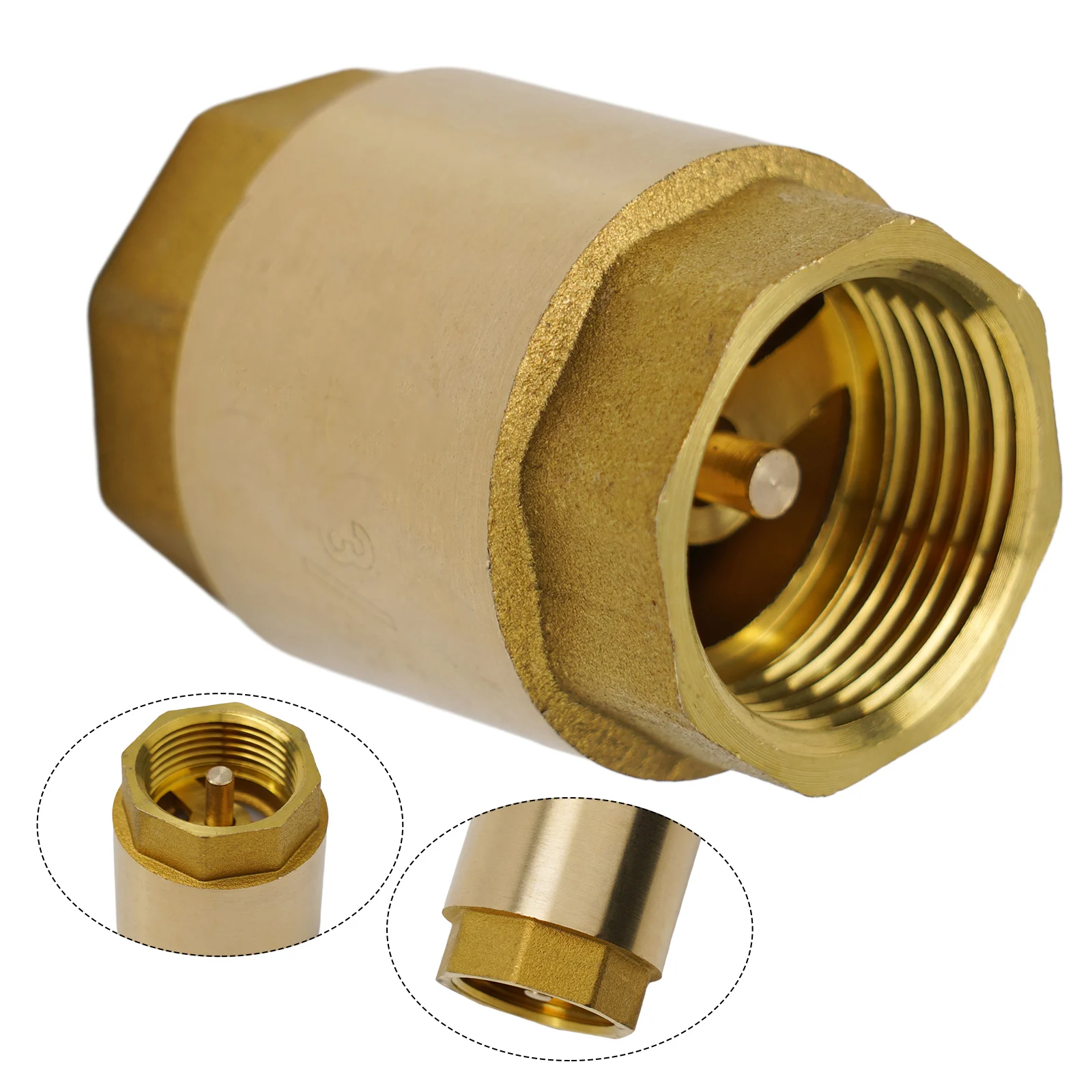 

Brass Check Valve 3/4 NPT InLine Valve Excellent Sealing Performance Perfect for Electric Power and Industrial Pipelines