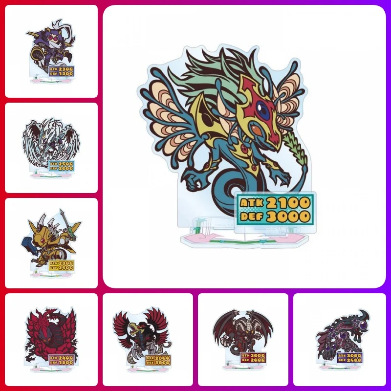 Yu-Gi-Oh! ANIME 10CM Anime Acrylic Stand Model Figure Cosplay Plate Holder Topper Birthday Fans Christmas Desk keychain