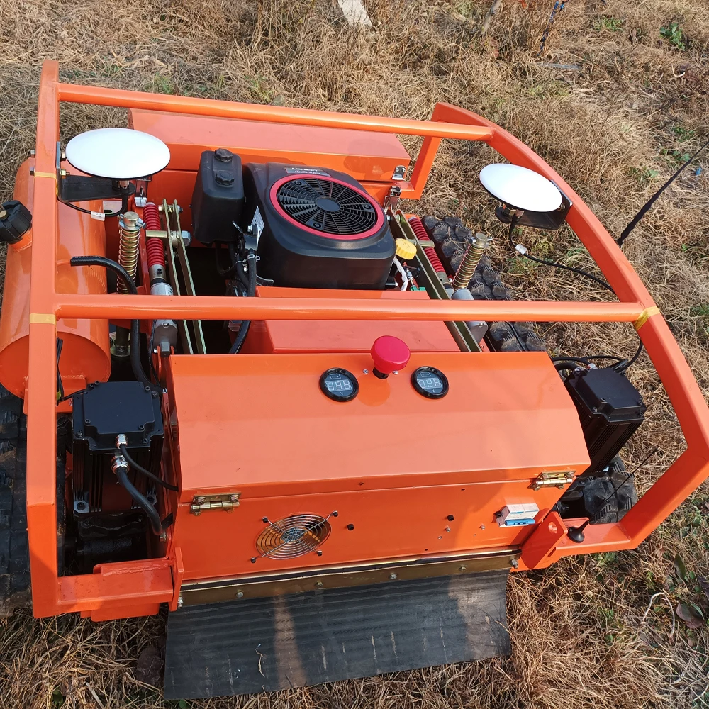 Robot Lawn Mower GPS Diesel Powered Customized with Trailer for Home Garden Agriculture Outdoor Mowing Equipment High Efficiency