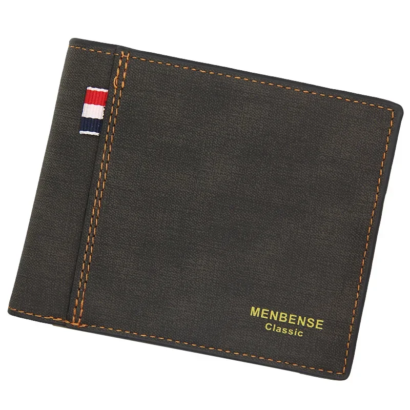 Petits portefeuilles en cuir conviviale ré pour hommes, poche à monnaie classique mince, porte-photo, porte-cartes de qualité, sacs à main courts