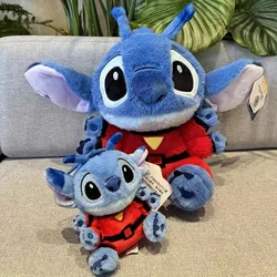 Anime Disney Kawaii Stitch Stuffed Toys Keychain Cartoon Bluely Lilo&Stitch Pendant Plush Dolls Keyring Birthday Gift For Kids