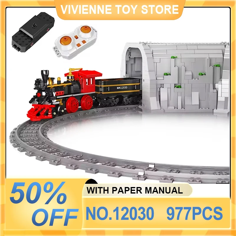 

Mould King 12030 Technical Train Building Block RC General Train Model Assembly Puzzle Toys Bricks Kids Birthday Christmas Gifts