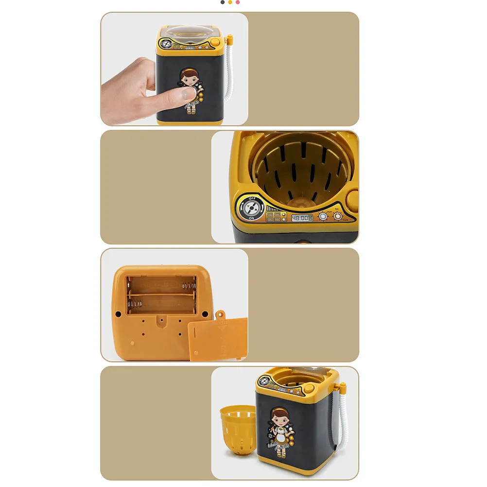 

Мини-стиральная машина (1 шт.) для детских ролевых игр, развивающая практические навыки, с имитацией действия воды и отжима.