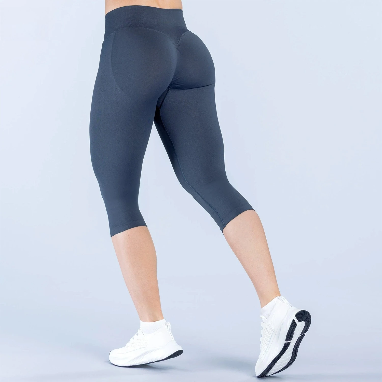 NO LOGO Seamless Yoga Capri Pants Women Quick Dry Running Sportswear Outdoor Fitness Leggings Gym Clothes Workout Sports Tights