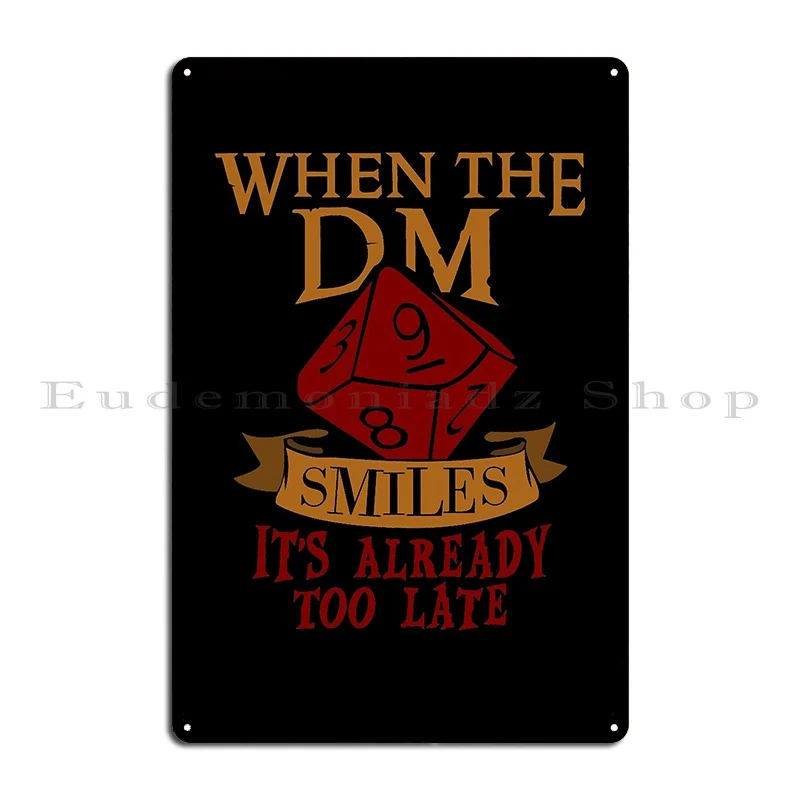 Dungeon Master Gift Dungeon Master Geeky Metal Plaque Poster Decoration Poster Designer Classic Vintage Tin Sign Poster