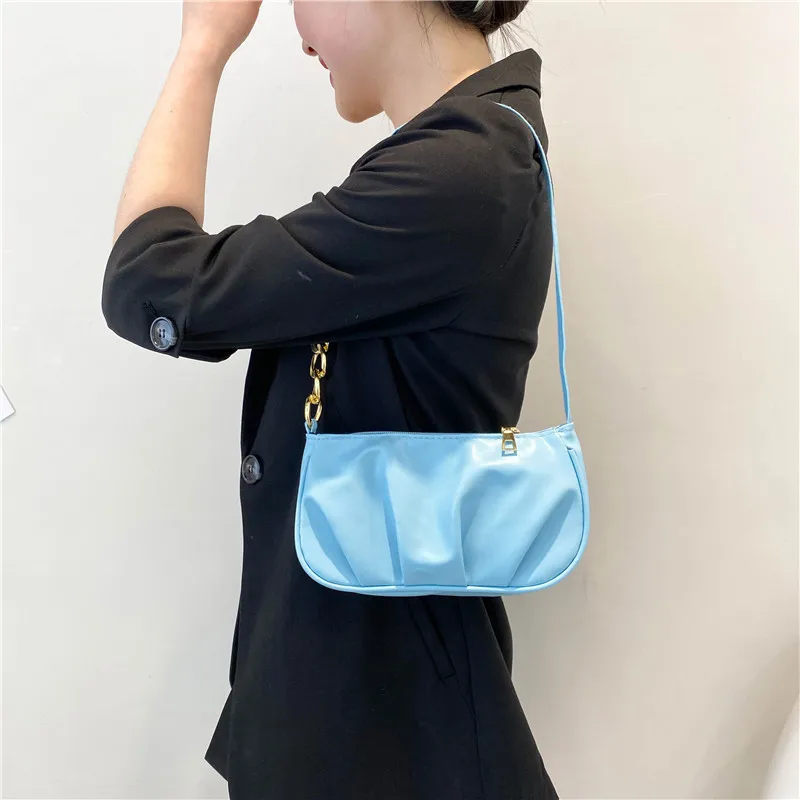 Classic Design Handbag Women Shoulder Bag Solid Color Luxury Designer Underarm Bags Leisure Ladies Crescent Retro Dumpling Bags