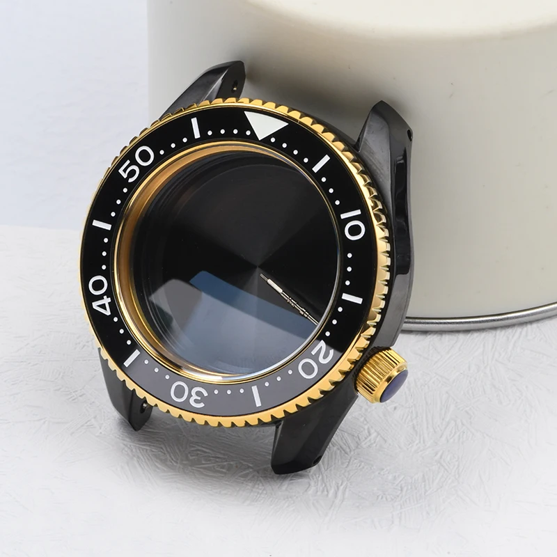 

3.8 O'clock Watchcase steel C3 Lume MM300 Sapphire glass Diving watch case fits Seiko for NH35/NH36 Automatic Movement Watch mod