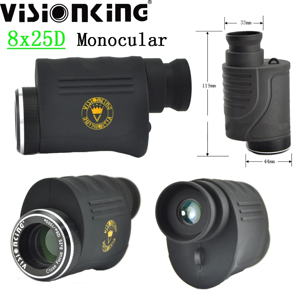 Visionking Portable 8x25 Roof Monocular Professional BAK4 FMC Outdoor Long Range Birdwatching Travelling Camping HD Telescope