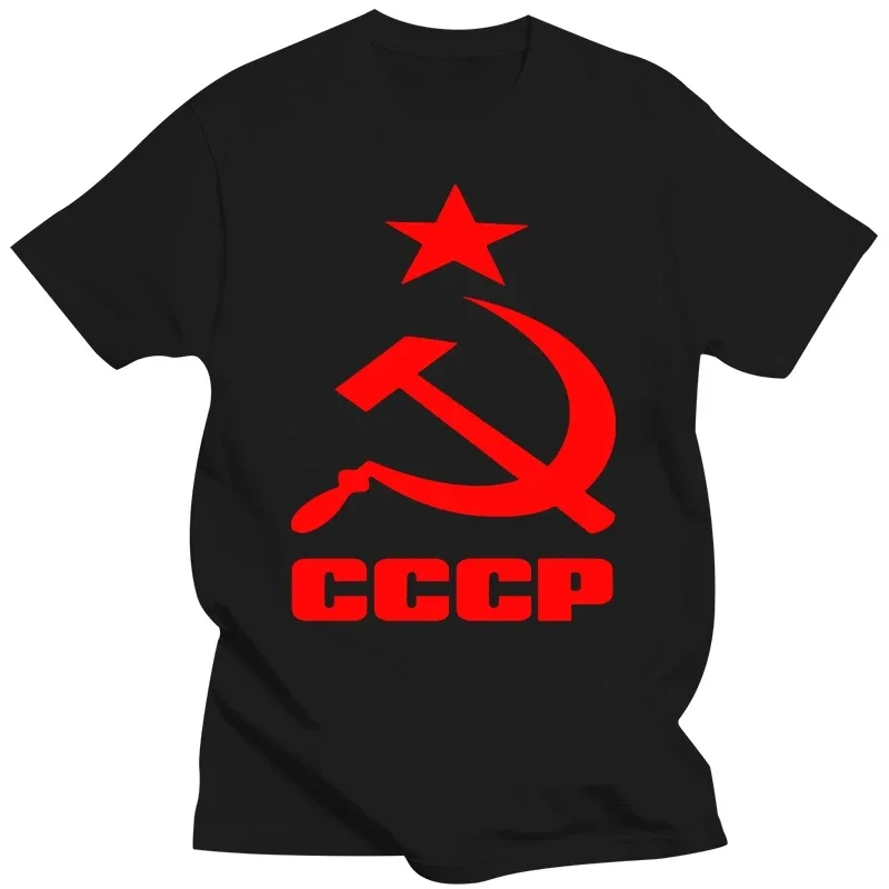 Yaz moda erkek gömleği CCCP rus sscb sovyetler birliği baskı kısa kollu pamuk moskova rusya erkek gömleği  mens t shirts