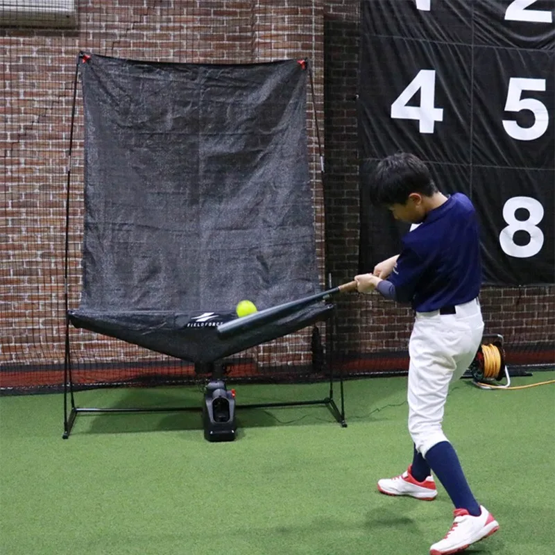 

Portable Tennis Ball Machine Self-Helper Practice Dispenser with Ball Net Training Coach Simulator