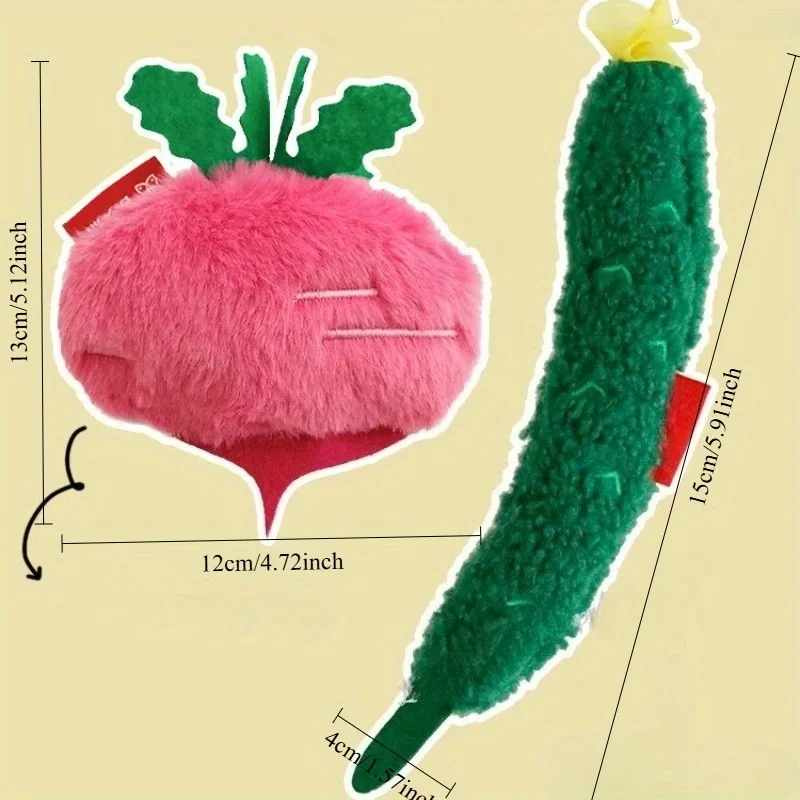 Plush Toy Radish and Cucumber Simulated Vegetable Plush Toys Cute Plush Toys Suitable for Home Decoration Plush Plants