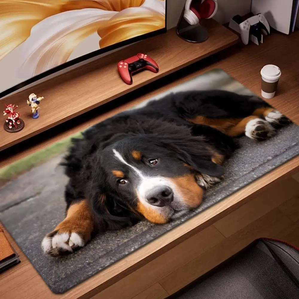 

Коврик для мыши для ленивой собаки, игровые аксессуары, коврик для клавиатуры XXL, большой запирающий край, 900X400 мм, настольный коврик, игровой коврик для мыши