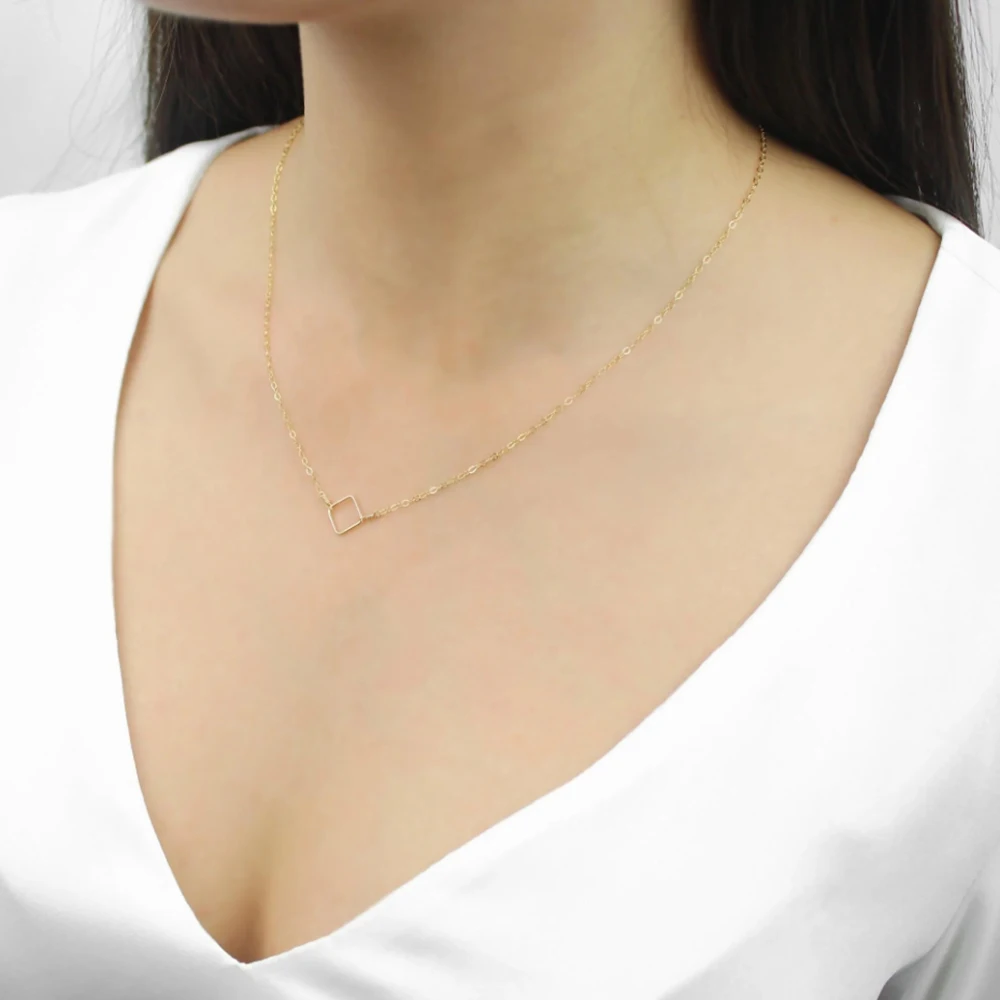 

Necklace Square Pendants Necklaces for Women Handmade Boho Women's Necklace Collars Choker Jewelry