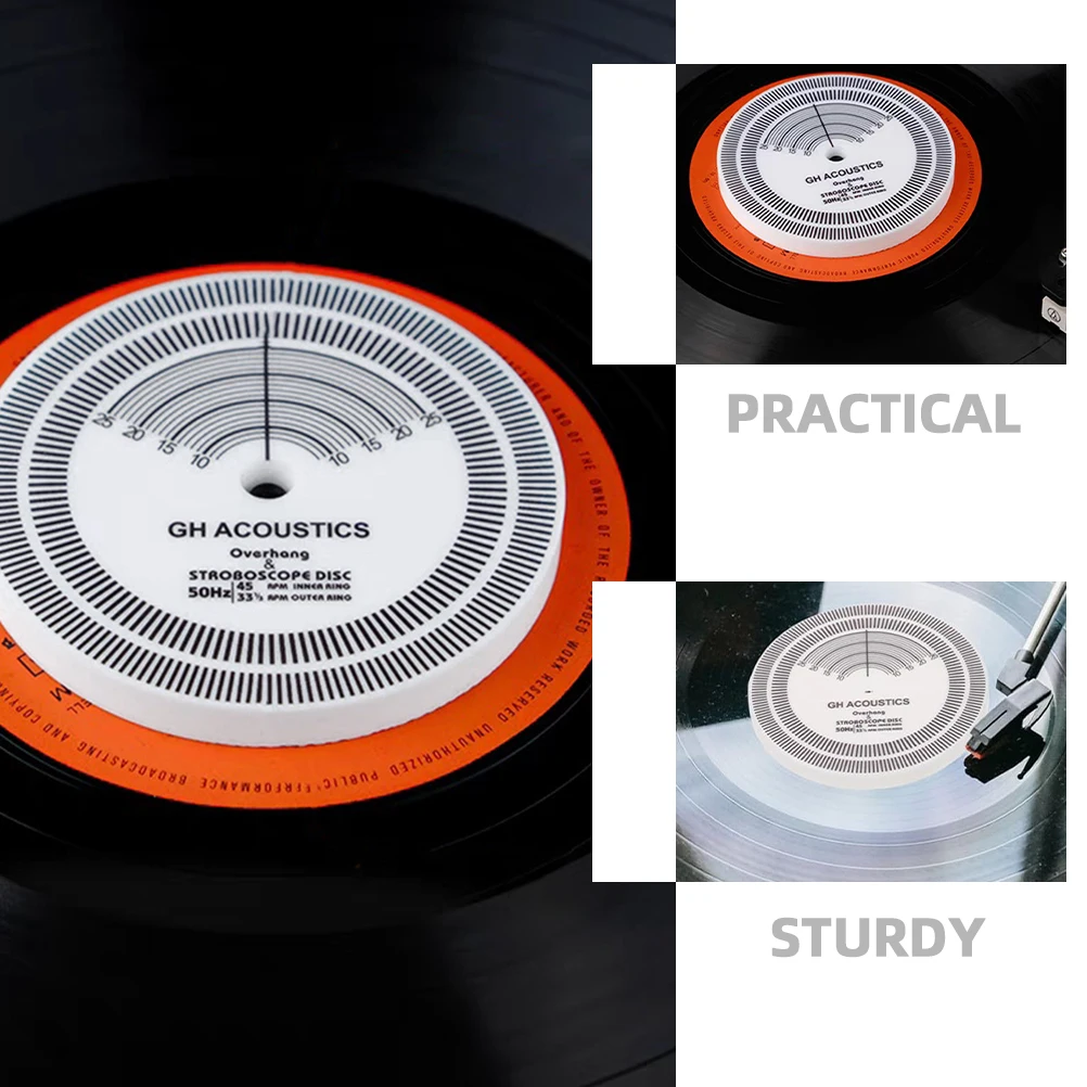 

Record Player Adjustment Tool Round Stroboscope Disc Phonograph Records Turntable Accessories for Vinyl Acrylic Calibration