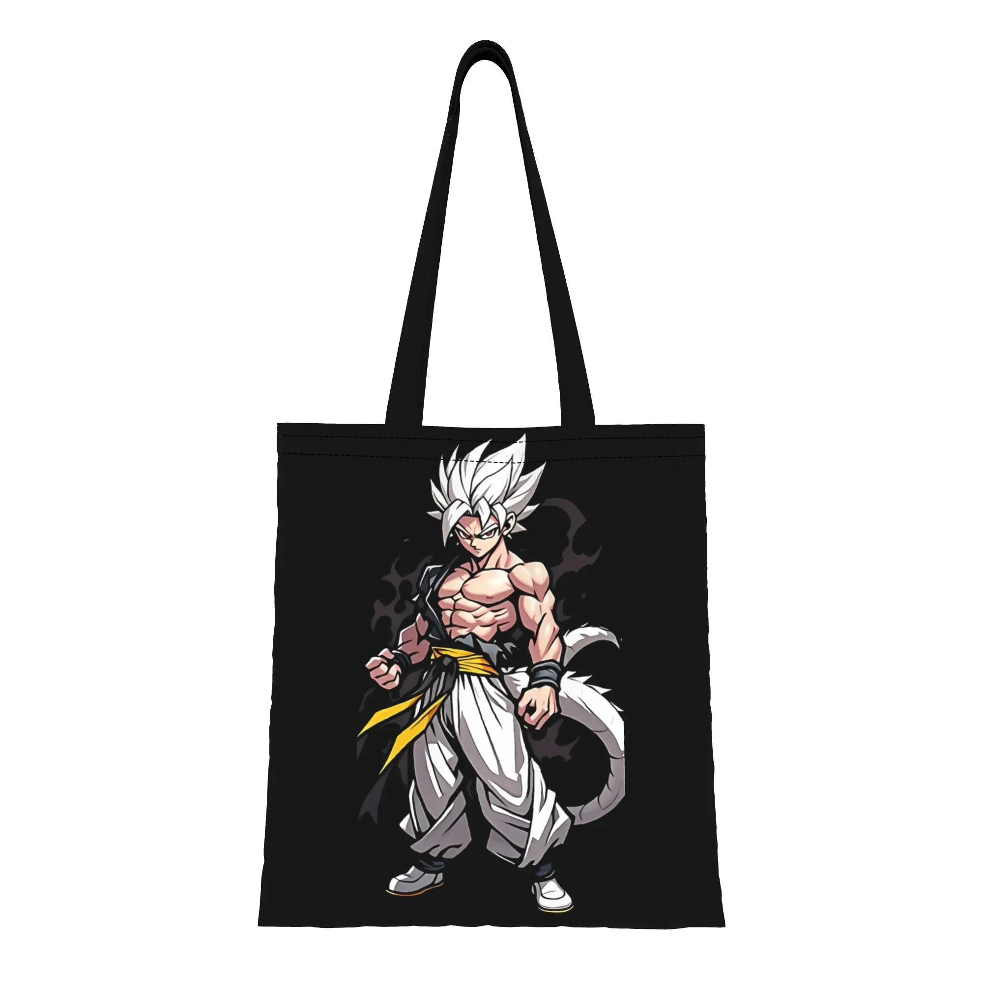 

Сумка-тоут из холщовой ткани с изображением Сона Гоку из Dragon Ball Z, идеально подходит для путешествий, женская сумка с верхней ручкой, к началу учебного года.