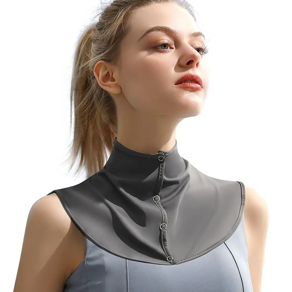

Ice Silk Shoulder Protection For Women Sunscreen Shawl Summer Neck Protection Bib Sunscreen Scarf Korean Style Scarves