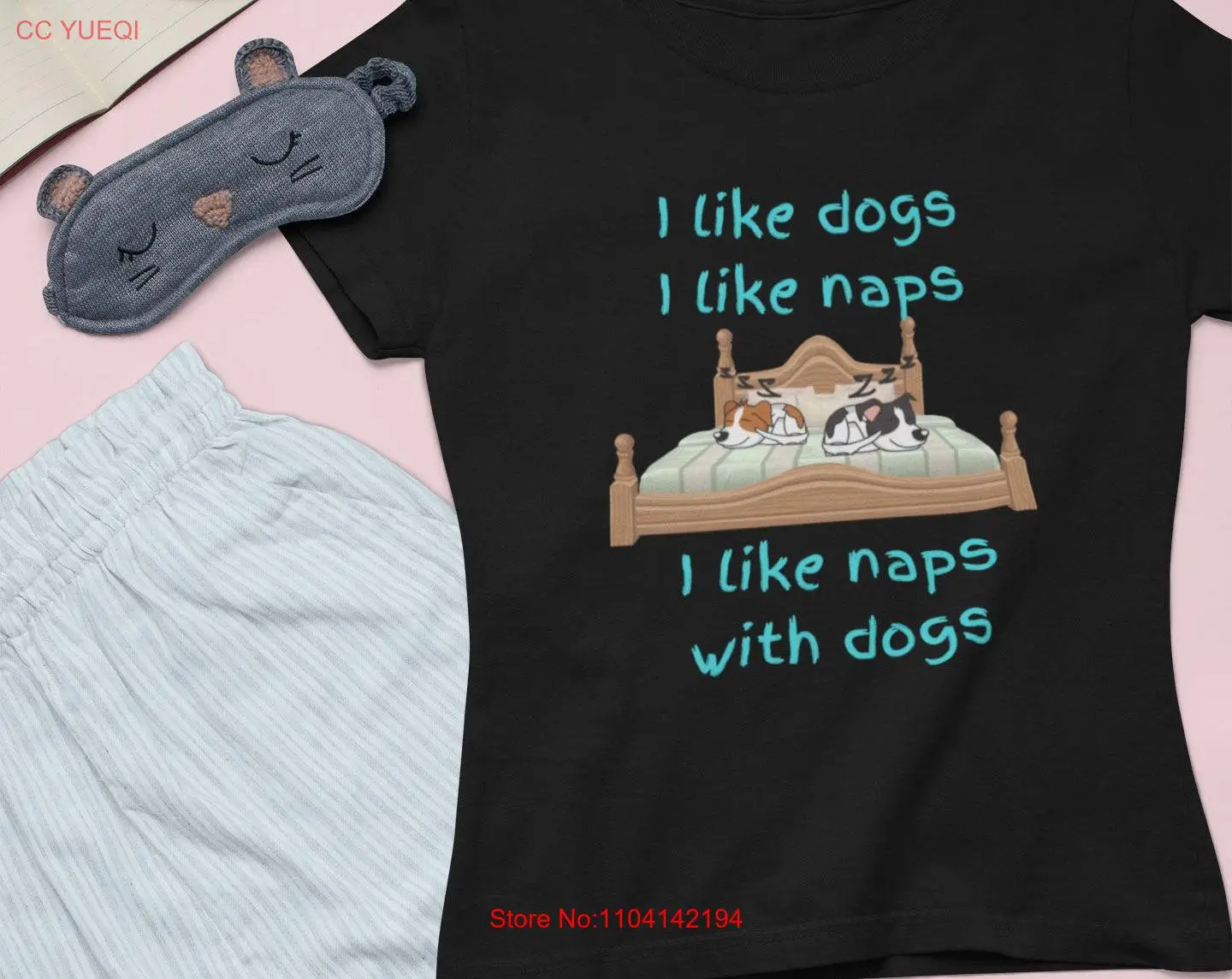 Fun naps with dogs T Shirt I love Dog lover gift Funny K 9 tee Cute doggie long or short sleeves