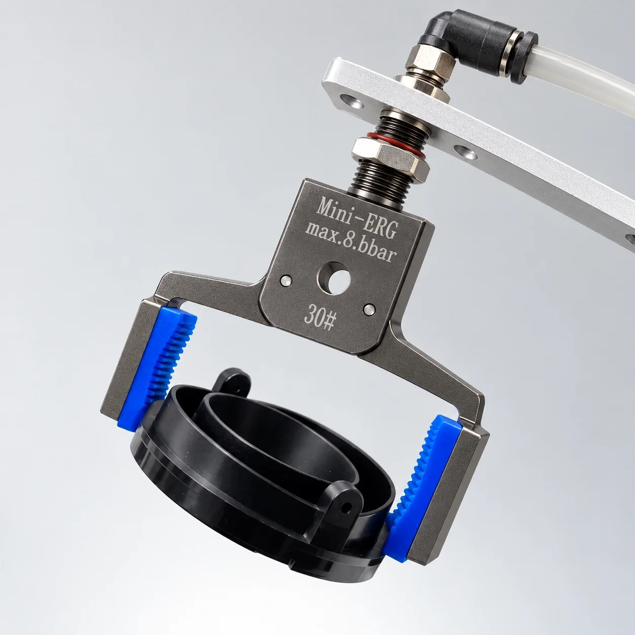 Pneumatic Widened Thumb Gripper Mini-ERG, Manipulator Small Finger Claw with Silicone Pad, Industrial Sprue Cutter Nozzle Clamp