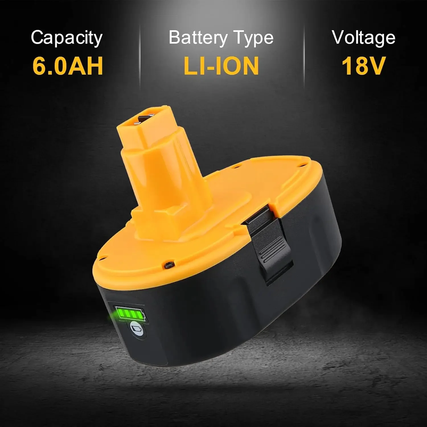 1/2/4 Uds DC9096 18V 6.0Ah batería de litio reemplazar para Dewalt 18V XRP Pin de batería DC9098 DE9095 DE9096 DE9098 DW9095 con luz LED