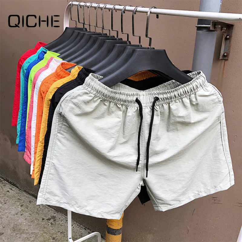 QICHE Men 2026 Fashion Summer Casual Shorts Unique Candy‑Colored 5‑Inch Beach Silhouette With Multi‑Color Selection