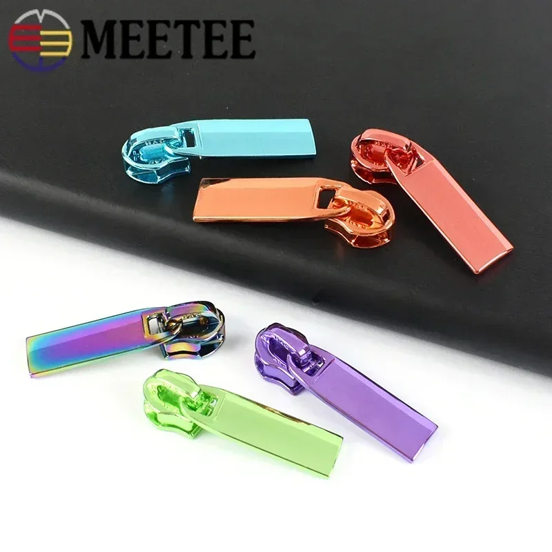 5/10/20Pcs 3# 5# Rainbow Zipper Puller Slider For Nylon Zippers Tape Decorative Zips Head Bag Clothes Jacket Sewing Accessories