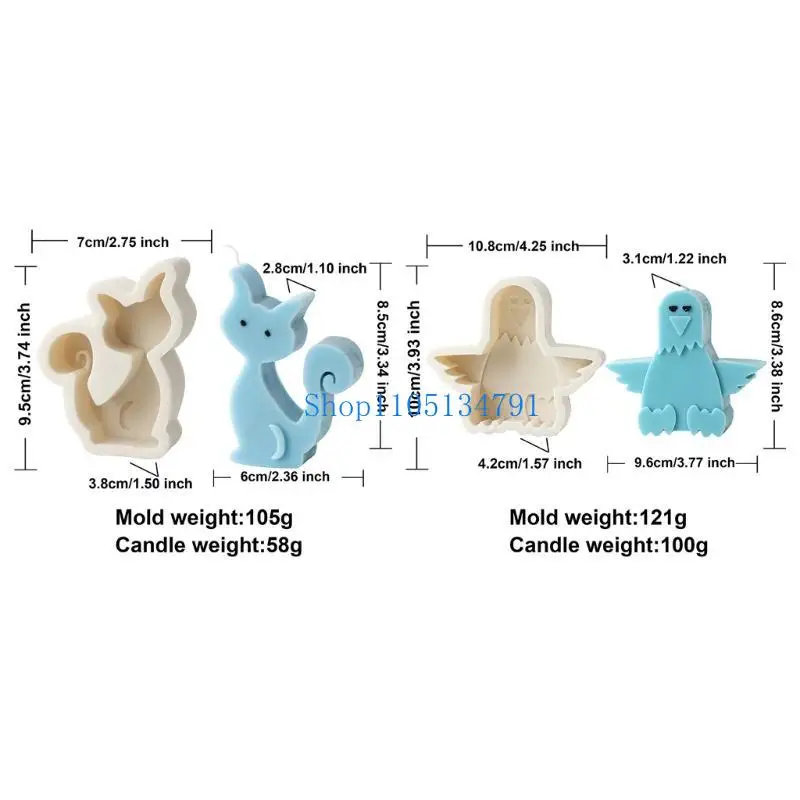Moldes estatua 98km, moldes silicona para velas, molde artesanal, forma Animal lindo, molde arcilla dibujos