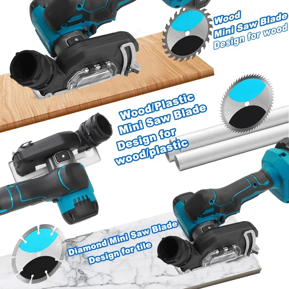 3 inch 76MM 20000RPM Cordless Angle Grinder Speed Variable Cutting Polishing Electric Grinding Tools For Makita 18V （No Battery）