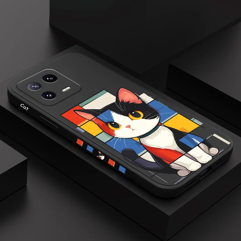 

Romantic Cat Phone Case For Xiaomi Mi 14 14T 13 13T 12 12X 12T 12S 11 11T 10 10T 9 9T Pro Lite Liquid Silicone Cover