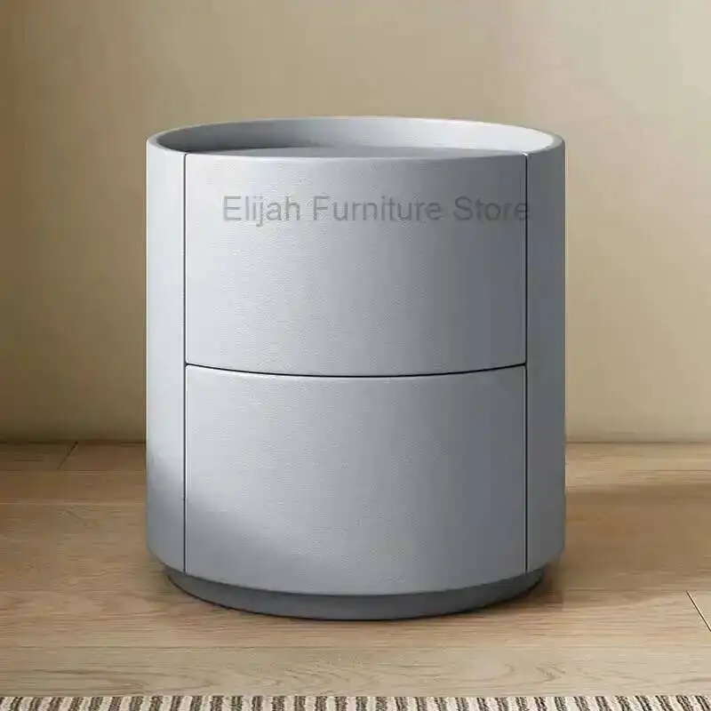 

Nightstand Wood Bedrooms Simple Narrow Round Modern Nightstand Minimalist Storage Luxury Tables De Nuit Home Accessories