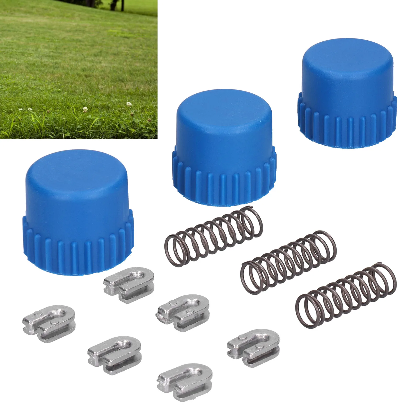 

ZK20 3 Set 2 1/2in Bump Knob Eyelet Sleeve Spring Fit for Husqvarna T35 Trimmer Head Parts