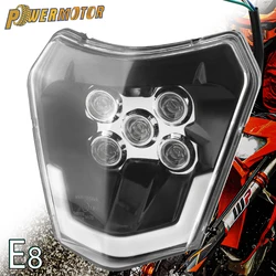 for KTM Motorcycle LED Headlight Plate EXC 300 XC XCF XCW 150 250 350 450 Headlamp Dirt Bike Moto Enduro Motocross Accessories