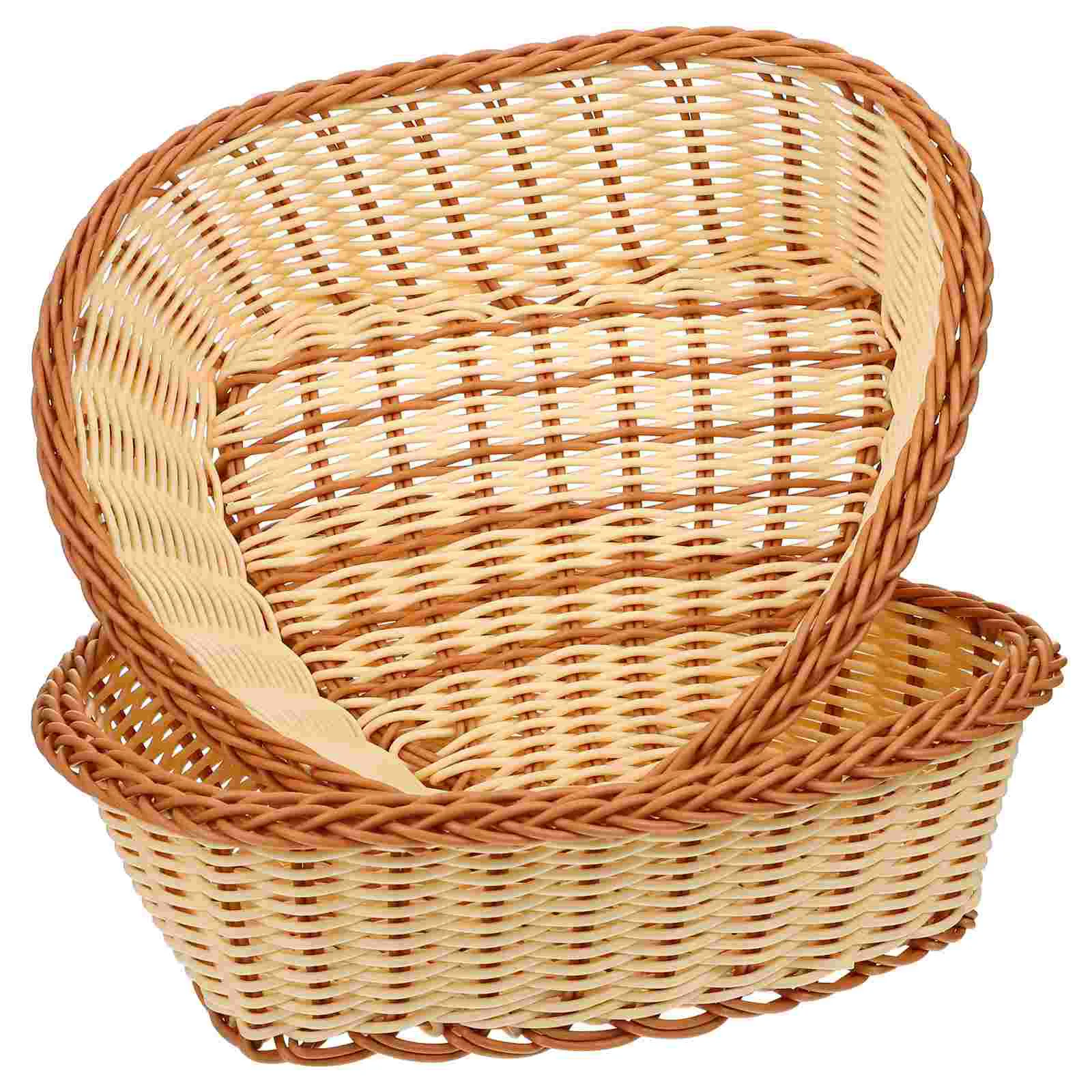 Storage Basket Shelf Baskets for Weaved Organizer Heart Shape Decorative Shelves Toilet Paper Woven