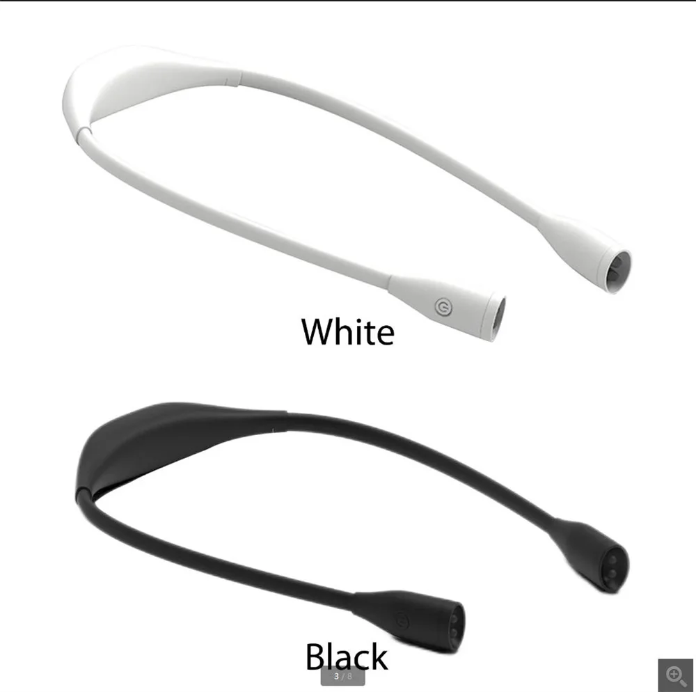 새로운 4가지 색상 야간 램프 5단계 USB 충전식 휴대용 목걸이 독서등 바느질 뜨개질 캠핑 수리용 조명