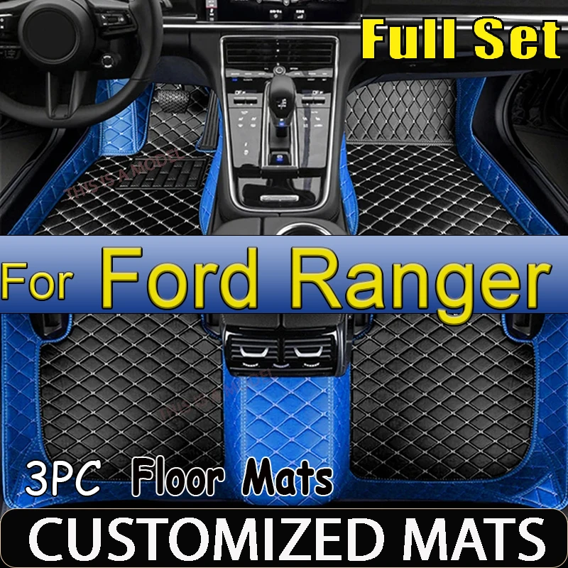 For Ford Ranger 2023 2022 2021 2020 2019 2018 2017 2016 2015 2014 2013 2012 Car Floor Mats Auto Interior Waterproof Carpets