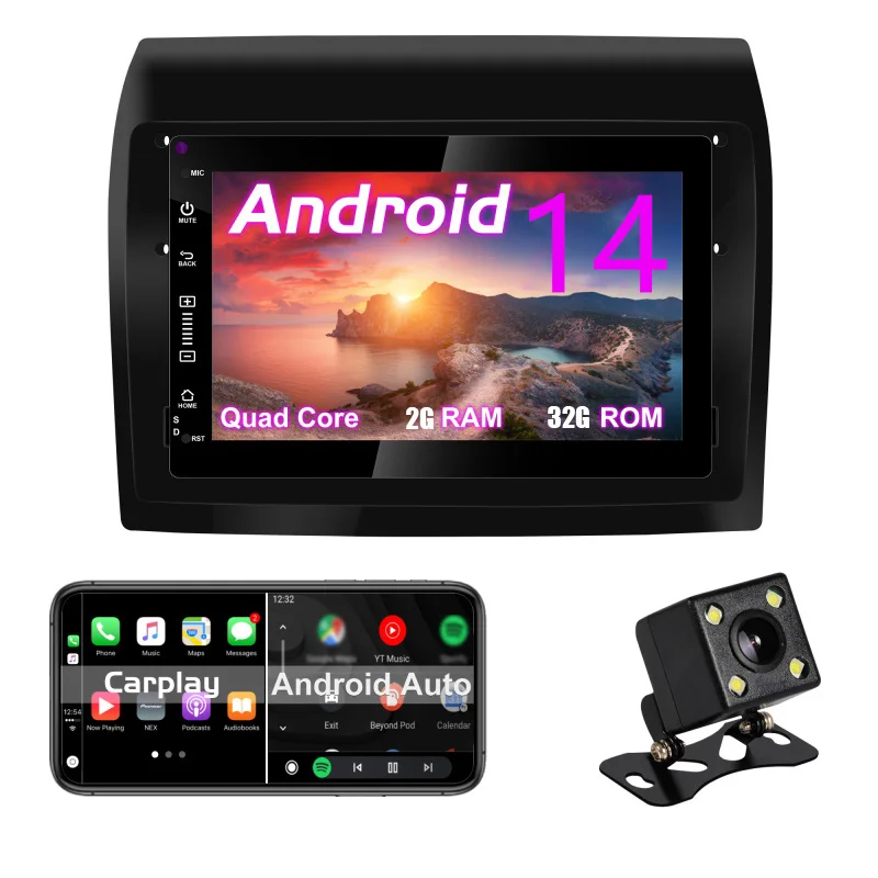 

Android car radio for Fiat Ducato Citroen Jumper stereo screen Carplay Bluetooth GPS Navigation FM radio 7’ [2+32G]