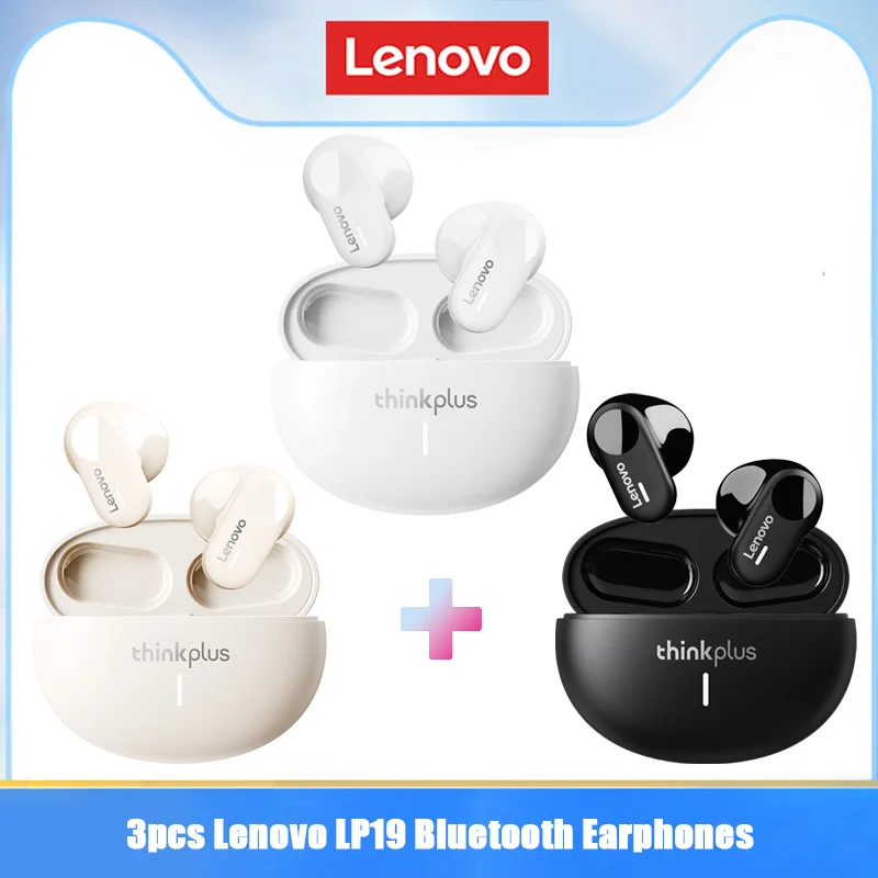 Choice 3PCS  Original Lenovo LP19 TWS Wireless Bluetooth V5.1 Earphones Dual HD Microphone Headphones Sports In-Ear Headset