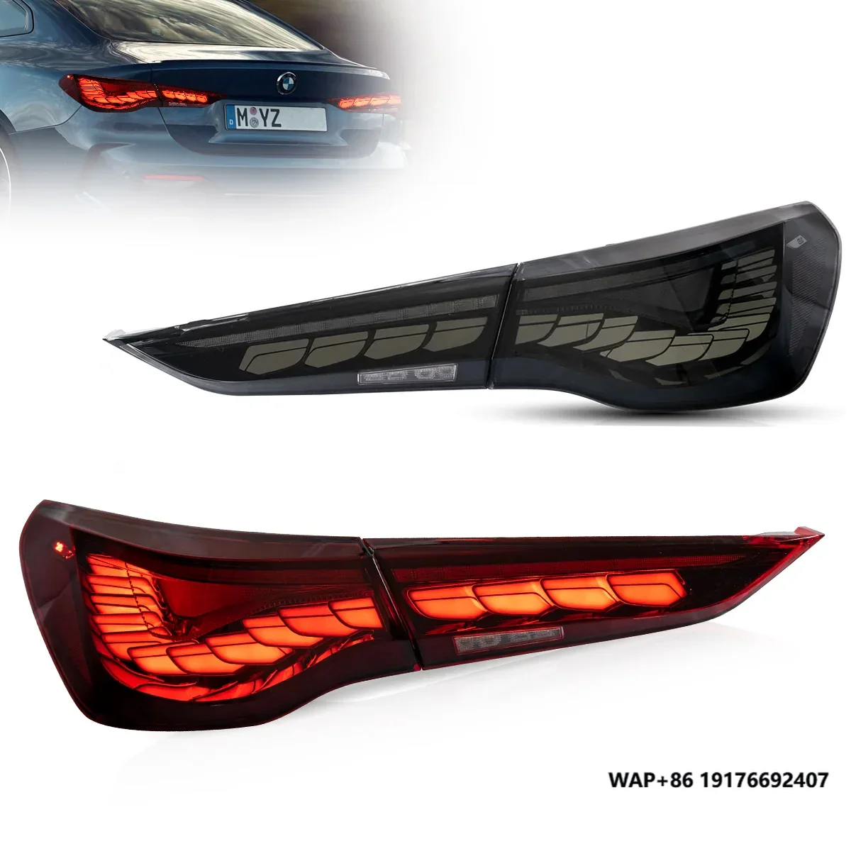 مجموعة المصابيح الخلفية G82 M4 & G22 4 Series Coupe متتابعة OLED GTS لـ 'BMW المصابيح الخلفية M440iX 420i 430i 2020-2026 #1