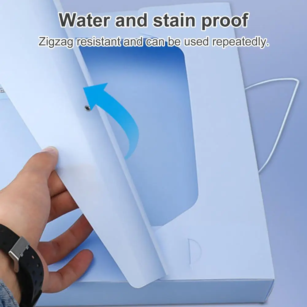 A4 File Folder Waterproof PVC Insert Type Document Organizer Multi-layer Paper Storage Information Book School Office Supplies