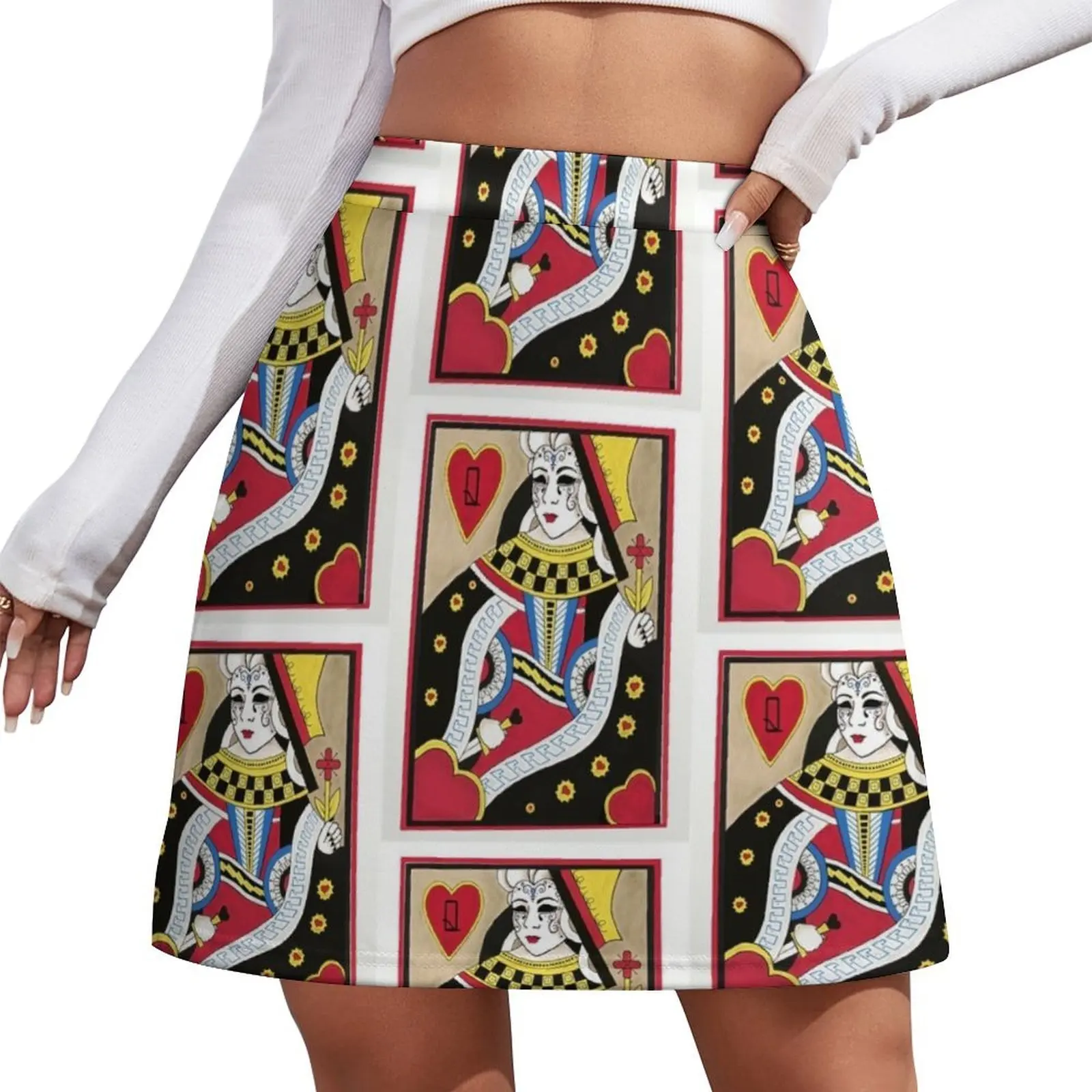 

Queen Of Hearts Mini Skirt clothes for women Short skirts women clothes