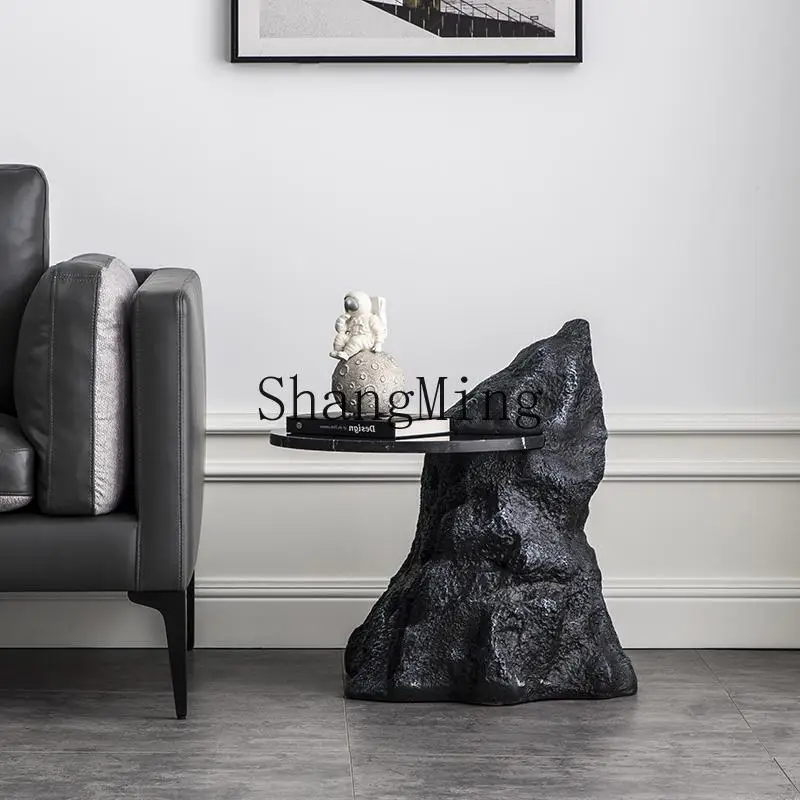 CL الإبداعية وابي سابي الرياح تقليد الحجر طاولة القهوة الصغيرة الفن الرخام الديكور حافة الجدول نموذج الغرفة