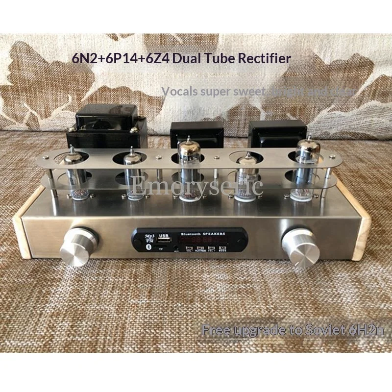 Kit Amplifier Tabung Vakum 6N2 6P14 DIY, Tabung Rectifier HIFI Power Amp Siap Pakai