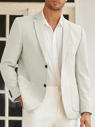 Men's casual retro long-sleeved two-button suit jacket