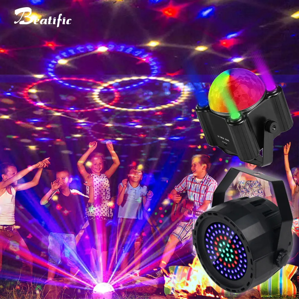 UV Disco Ball Party Light Strobe LED Par for Karaoke Nightclub Club Evening Game Stage Show Rotating Magic Ball Christmas Lights