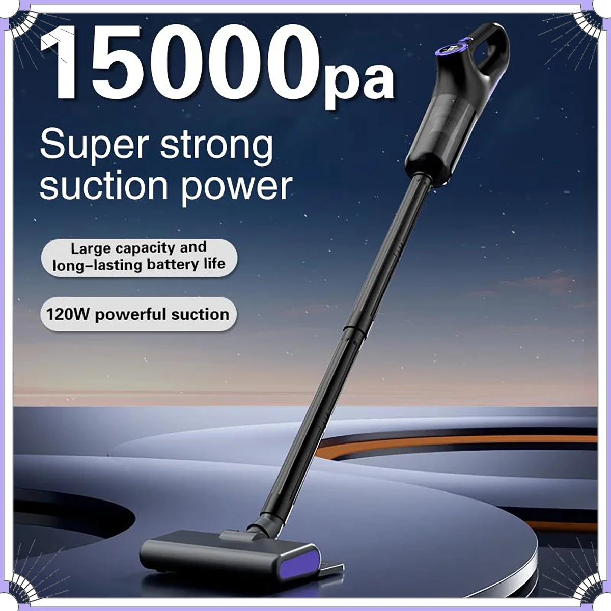 Draagbare Stofzuiger 15000PA Draadloze Stofzuiger Machine 120W Hoge Zuigkracht USB Oplaadbare Thuis Stofzuiger