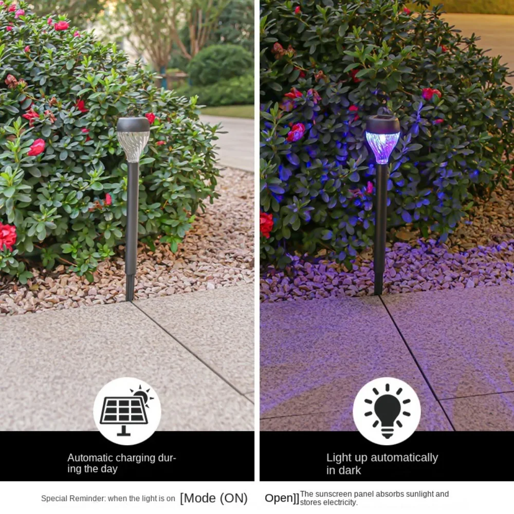 

Solar Pathway Lights Bright RGB Color Changing/Warm White Outdoor Waterproof Garden Lamp Powered Landscape Path Lights for Yard