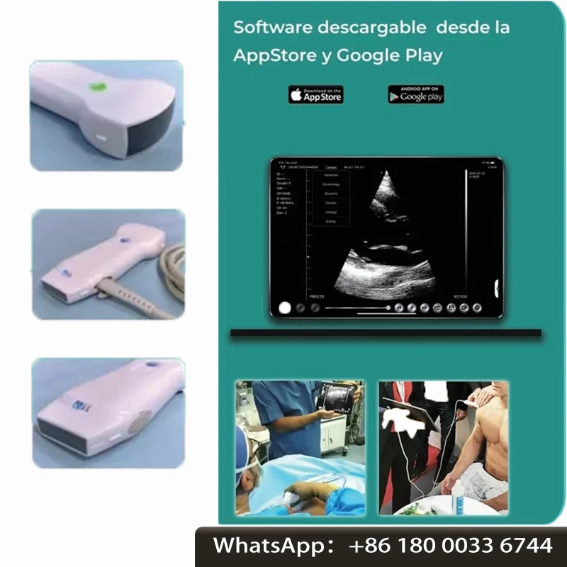 Free OEM Fast Shipping Portable Wireless Ultrasound Probe Scanner Machine 3In1 Convex linear phased array