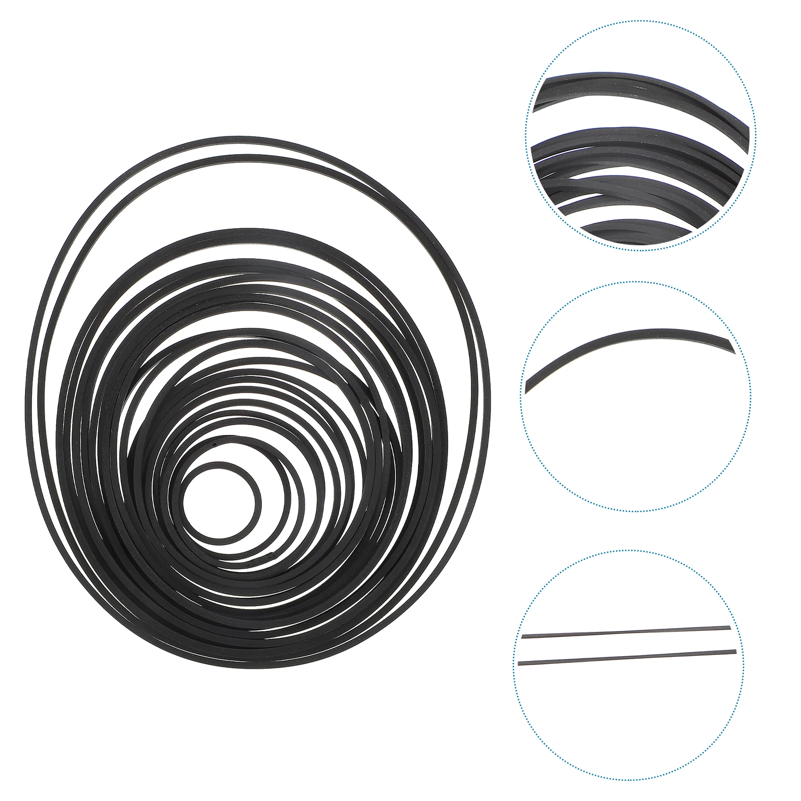 

Radio Tape Belt Cassette Machine Rubber Drive Recorder DVD Belts Replacement Turntable Smoother Rotation