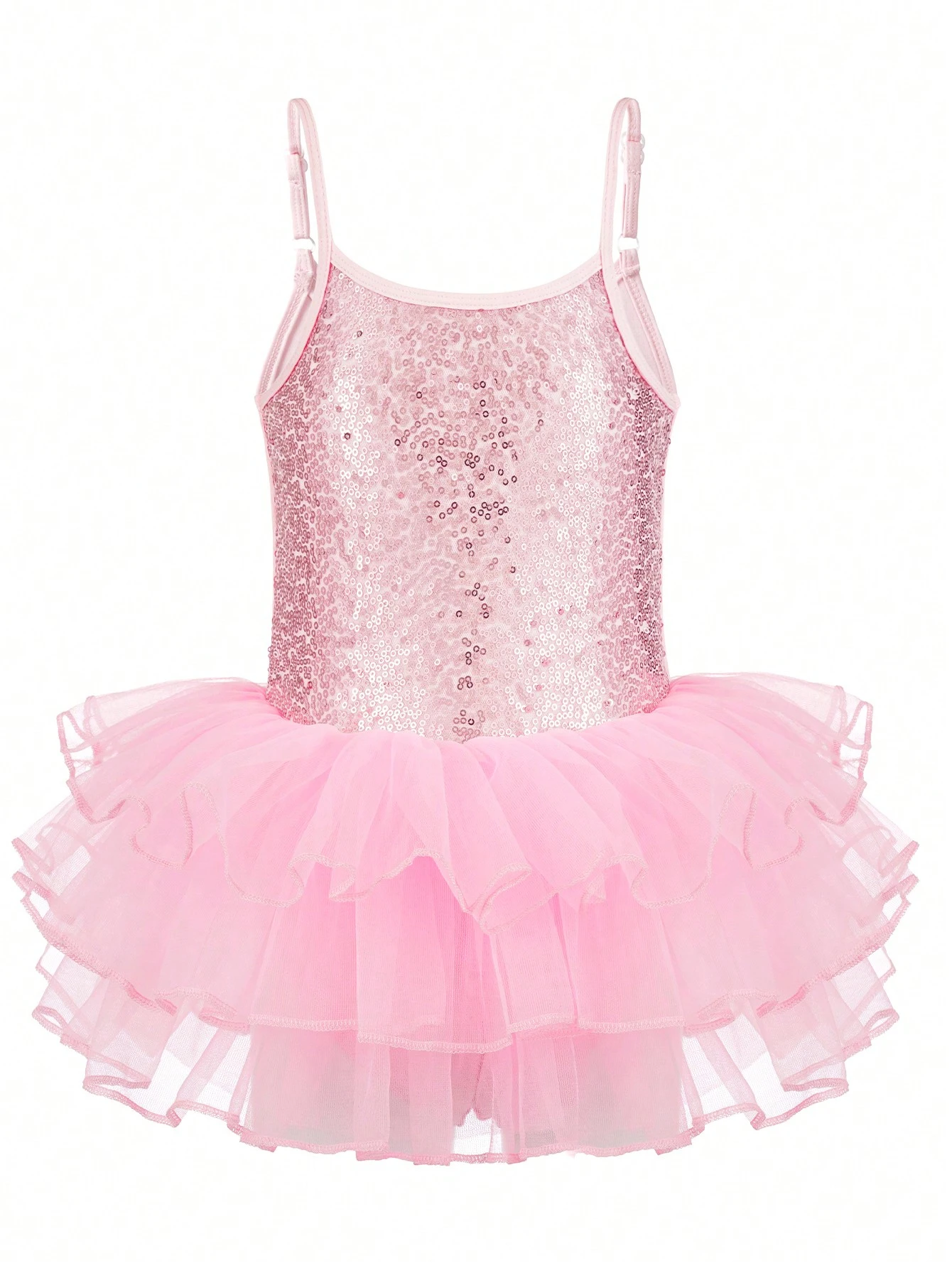 Girls Sparkly Sequins Camisole Tutu dress Leotards  Ballet Outfit Dance Costumes for Kids