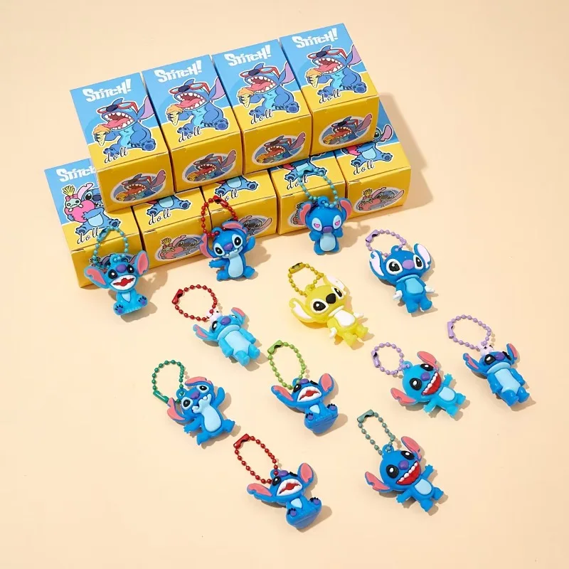 New Disney Stitch 24 Blind Boxes Dolls Lilo Stitch Keychain Mystery Box Toy Fashion Figurines Adult Christmas Birthday Gifts